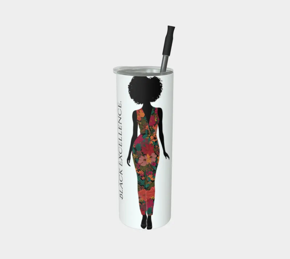 Soft Life, Strong Woman Tumbler – Black Excellence Stainless Steel Cup, 20 oz Afrocentric Travel Mug for Women Grown Black Glorious