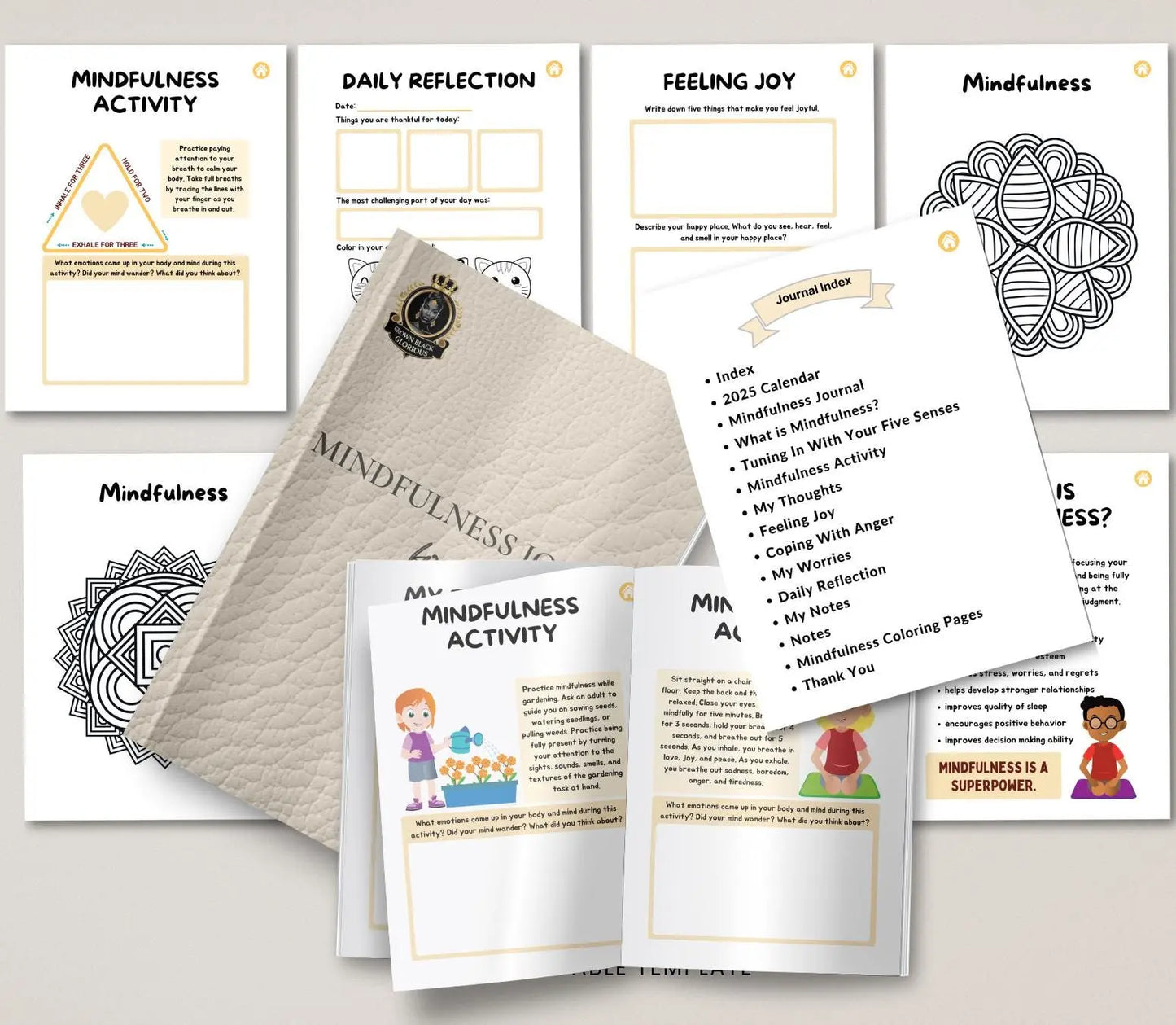Mindfulness Journal for Kids |Gratitude & Self-Care Prompts (Printable PDF) Ma boutique