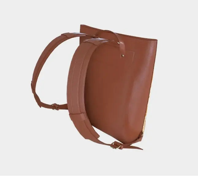 Black Woman Sunflower Vegan Leather Backpack – Afrocentric Luxury Bag for Empowered Queens Grown Black Glorious