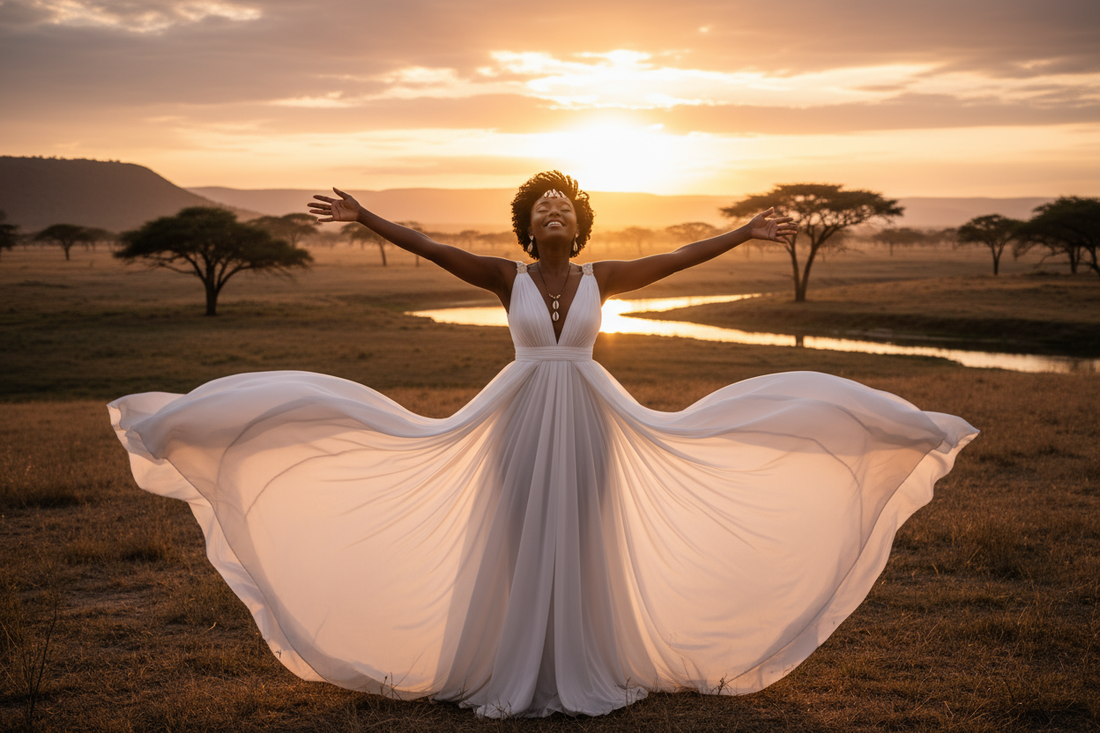 Image of hopeful black woman - Heal, Rise, and Reclaim Your Joy - Self-care and Healing for Black Women