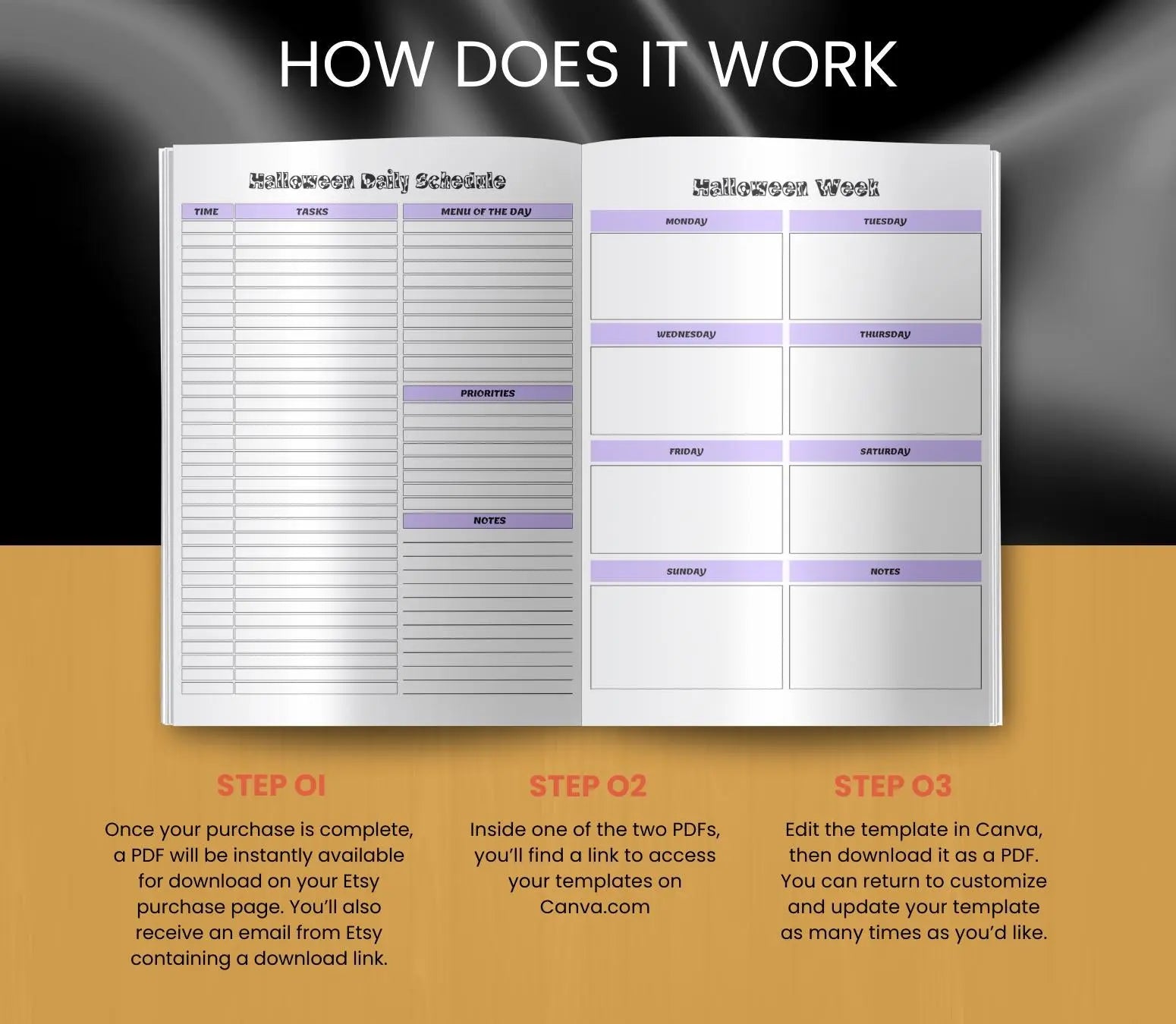 Family Halloween Planner - Party, Budget & Costume Organizer (Digital Download) Grown Black Glorious