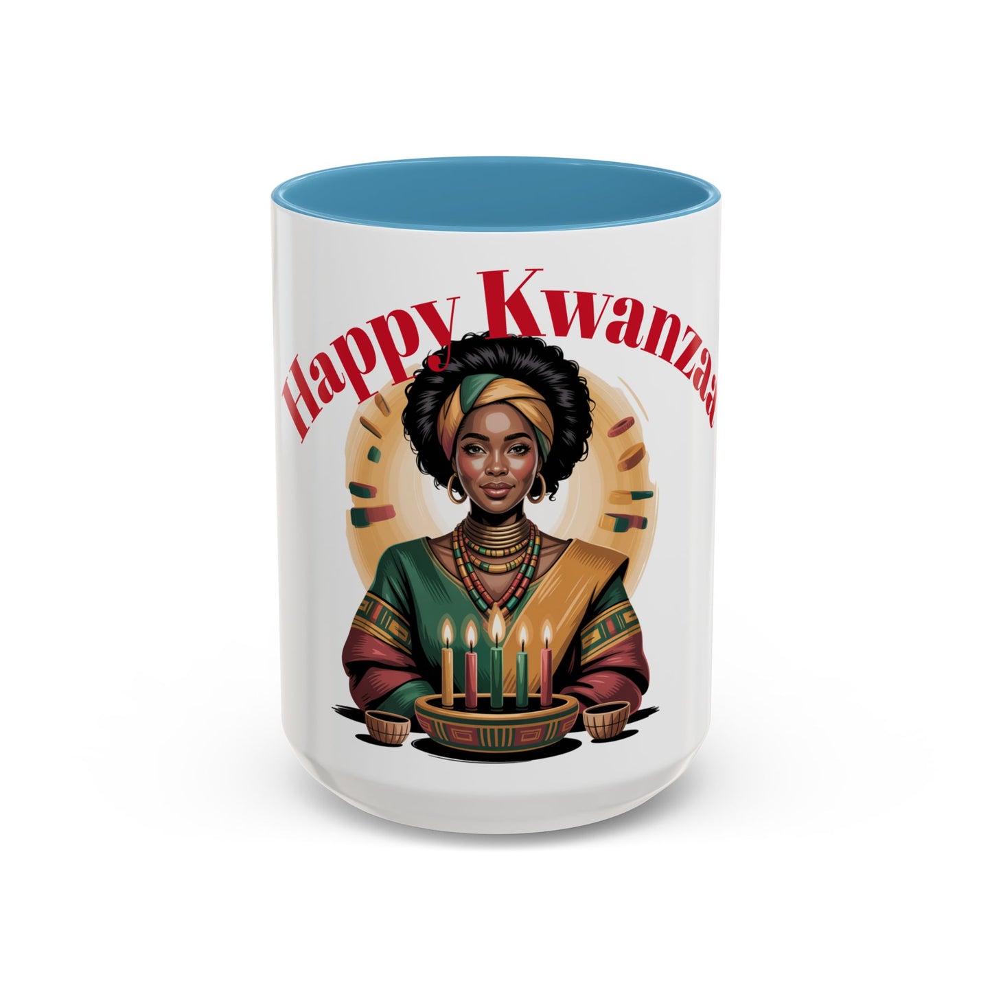 Happy Kwanzaa Mug for Black Women | Afrocentric Empowerment Coffee Cup | Cultural Heritage Gift for Kwanzaa Celebration