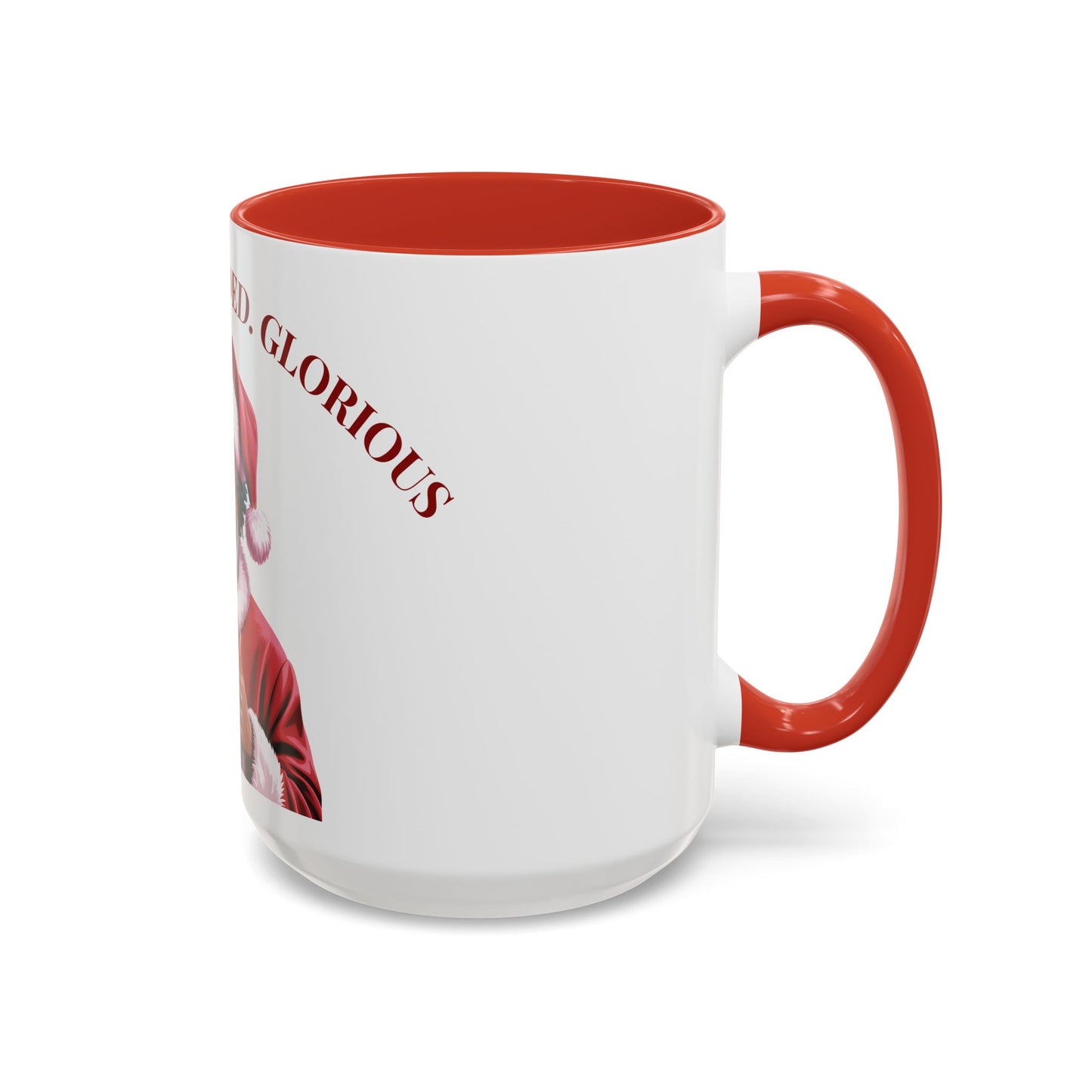 Festive Santa Coffee Mug - "Rooted. Grounded. Glorious."