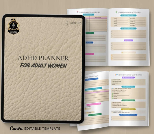 ADHD Planner for Black Women: Focus & Productivity Journal (Printable Digital Download) Ma boutique