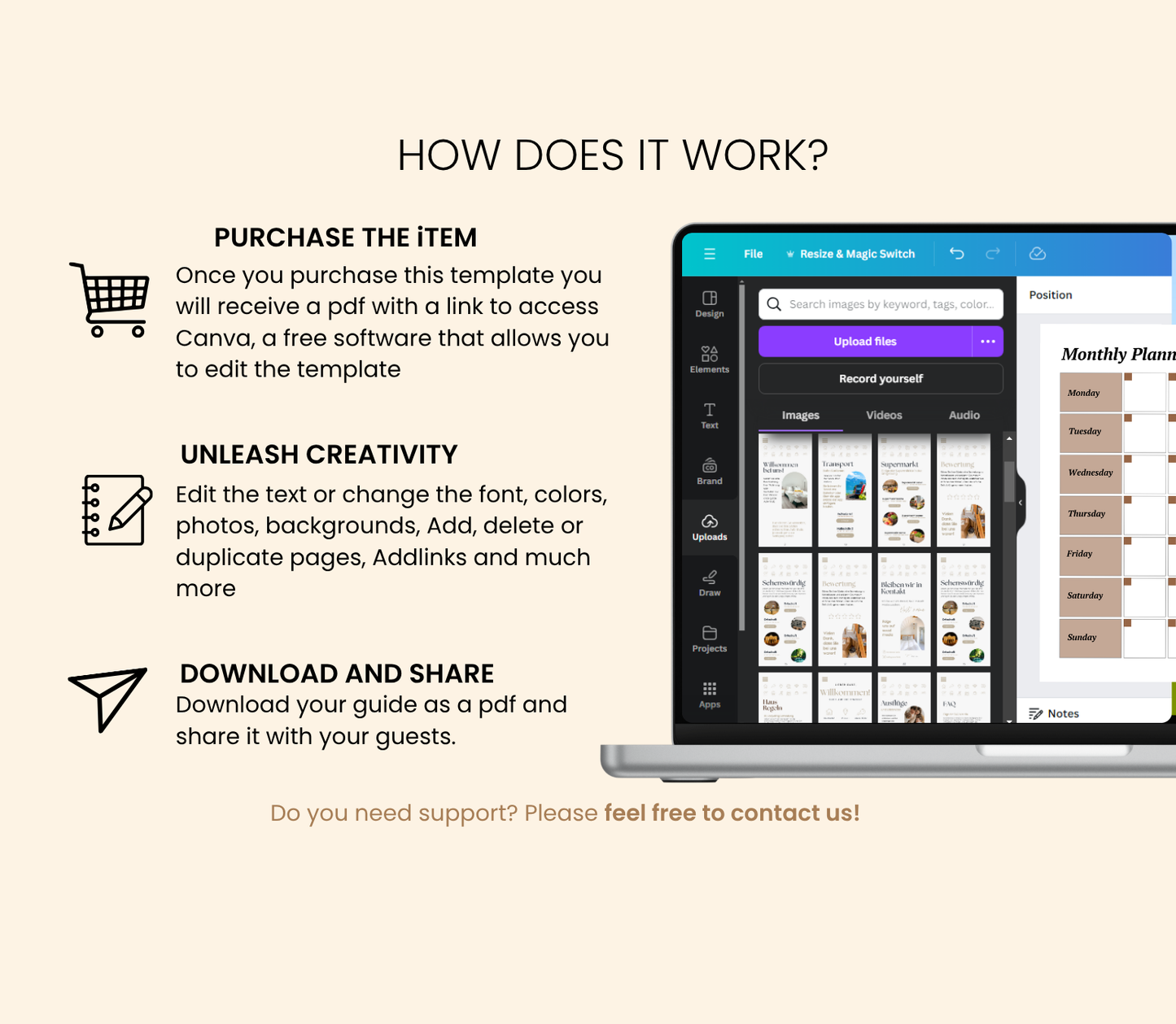 Side Hustle to Full-Time Business Planner | Editable Canva Entrepreneur Digital Planner - Grown Black Glorious