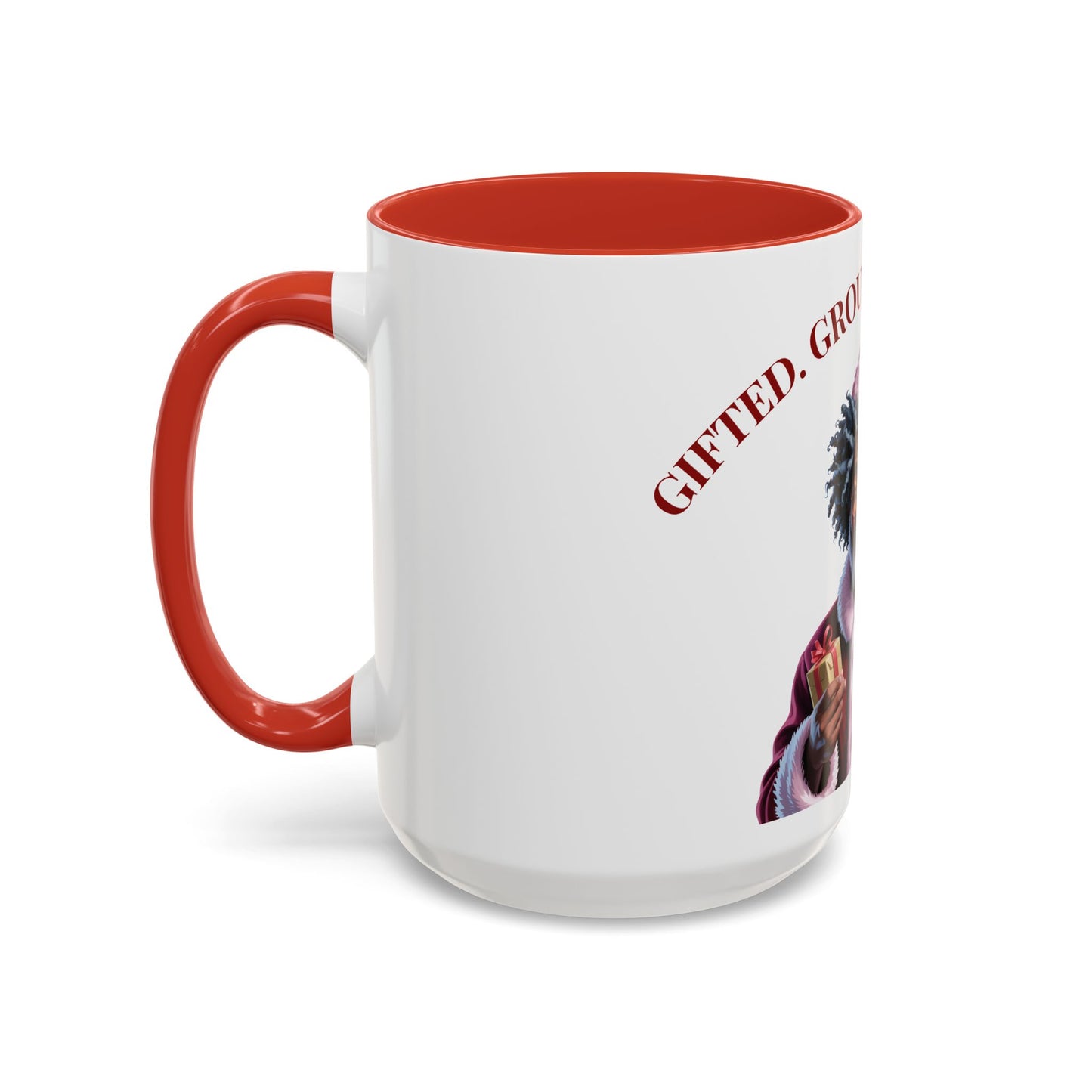 Festive Santa Coffee Mug - "Rooted. Grounded. Glorious."