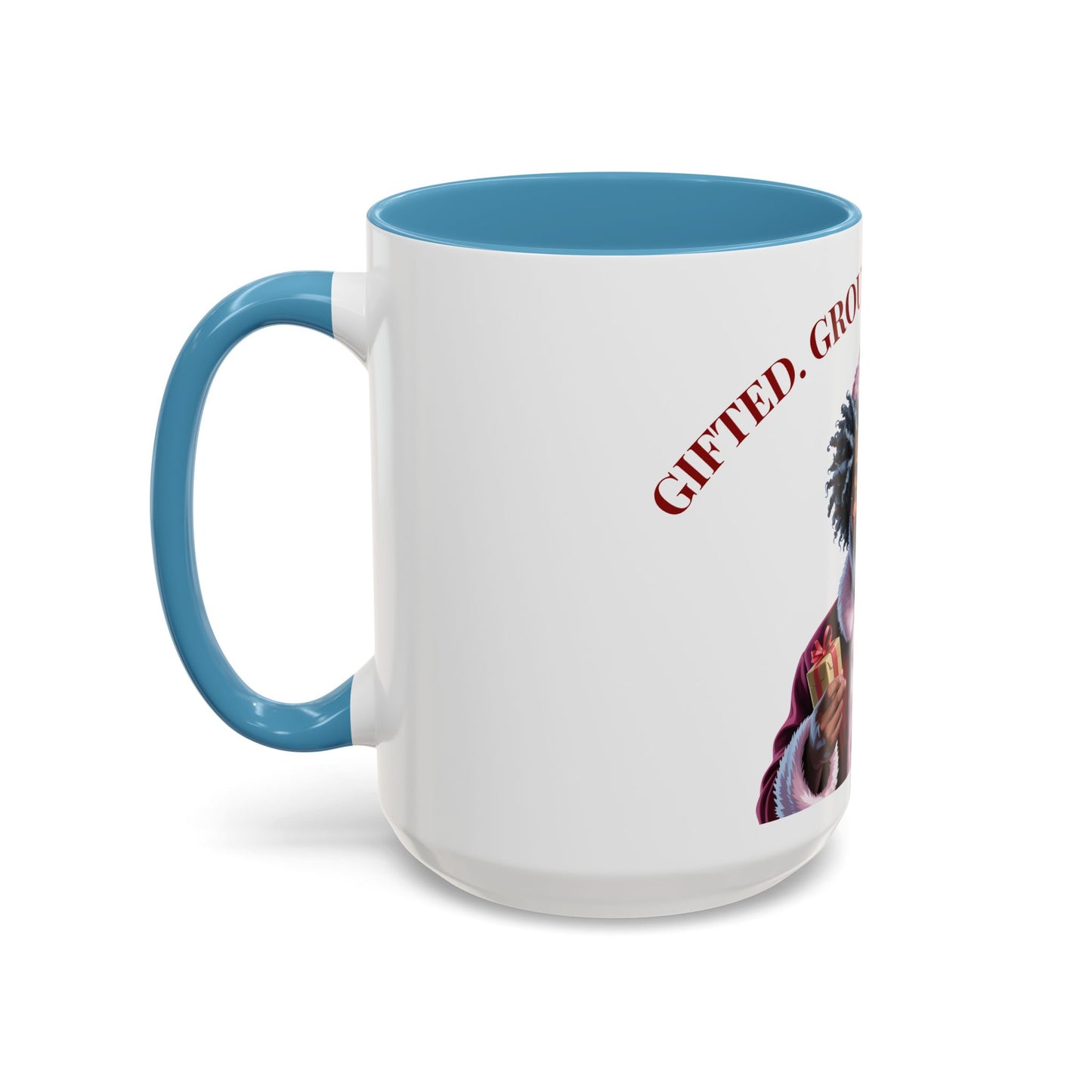 Festive Santa Coffee Mug - "Rooted. Grounded. Glorious."