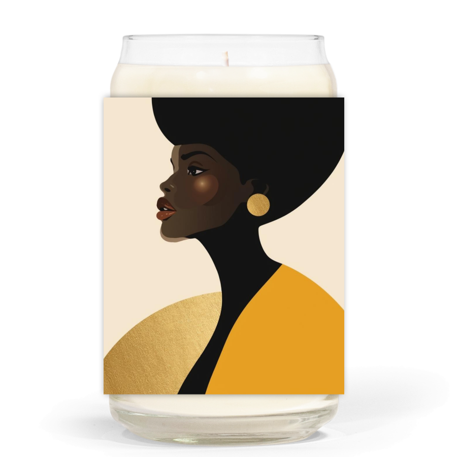 Golden Silhouette Soy Candle – Hand-Poured 60–80 Hr Burn Grown Black Glorious