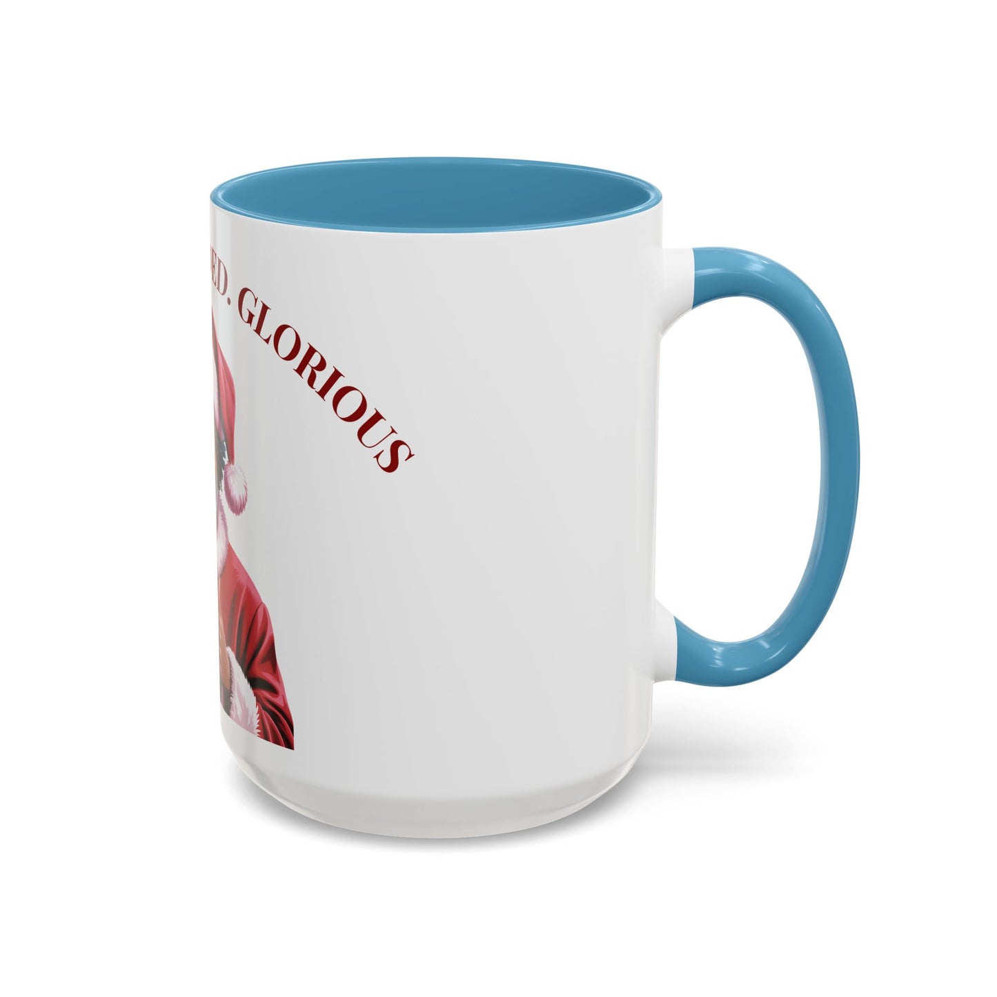 Festive Santa Coffee Mug - "Rooted. Grounded. Glorious."