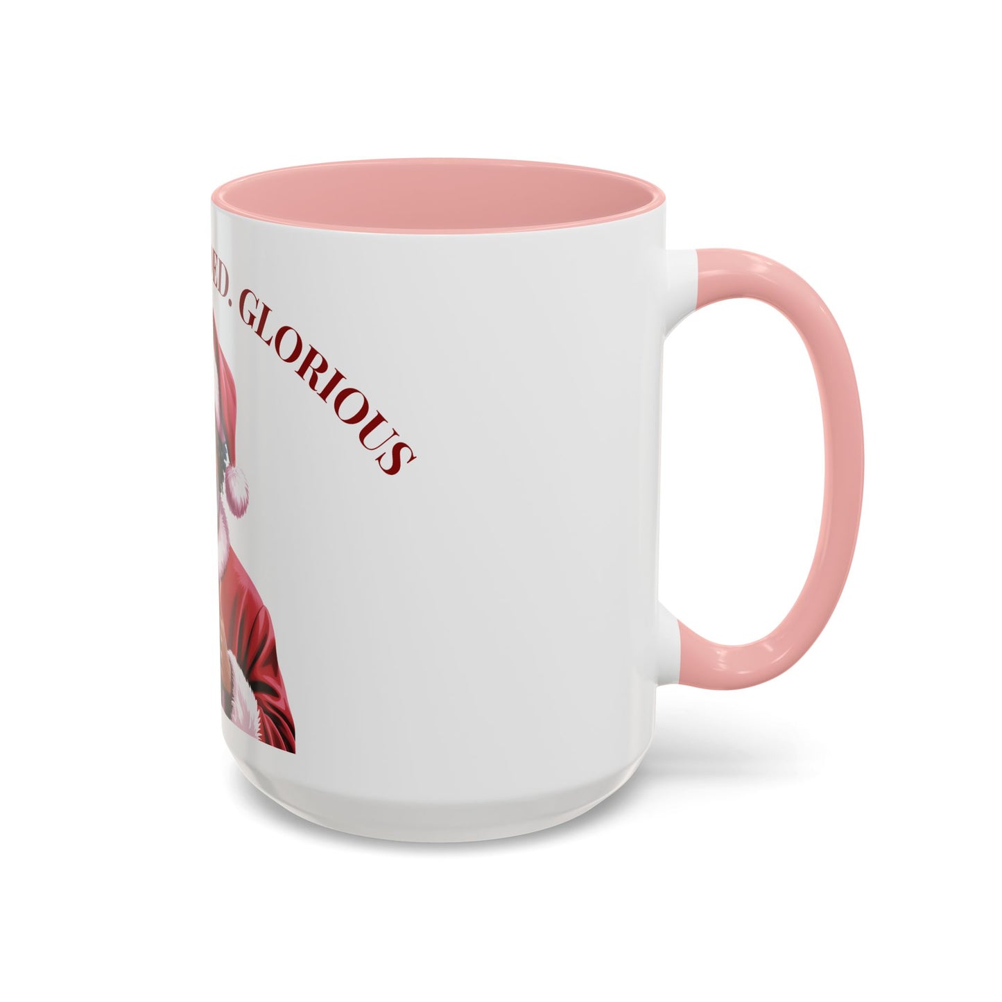 Festive Santa Coffee Mug - "Rooted. Grounded. Glorious."