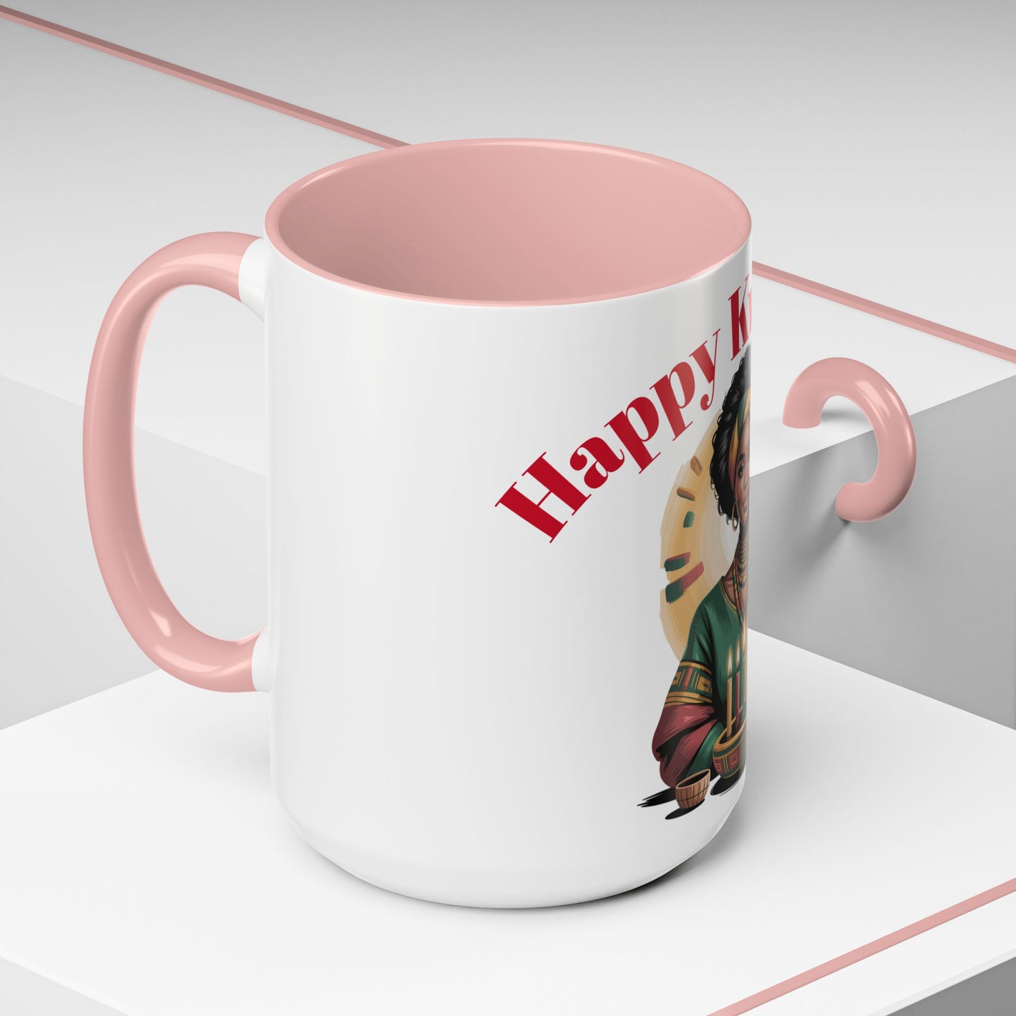 Happy Kwanzaa Mug for Black Women | Afrocentric Empowerment Coffee Cup | Cultural Heritage Gift for Kwanzaa Celebration