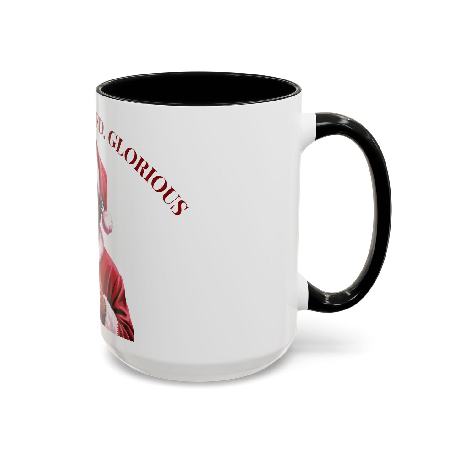 Festive Santa Coffee Mug - "Rooted. Grounded. Glorious."