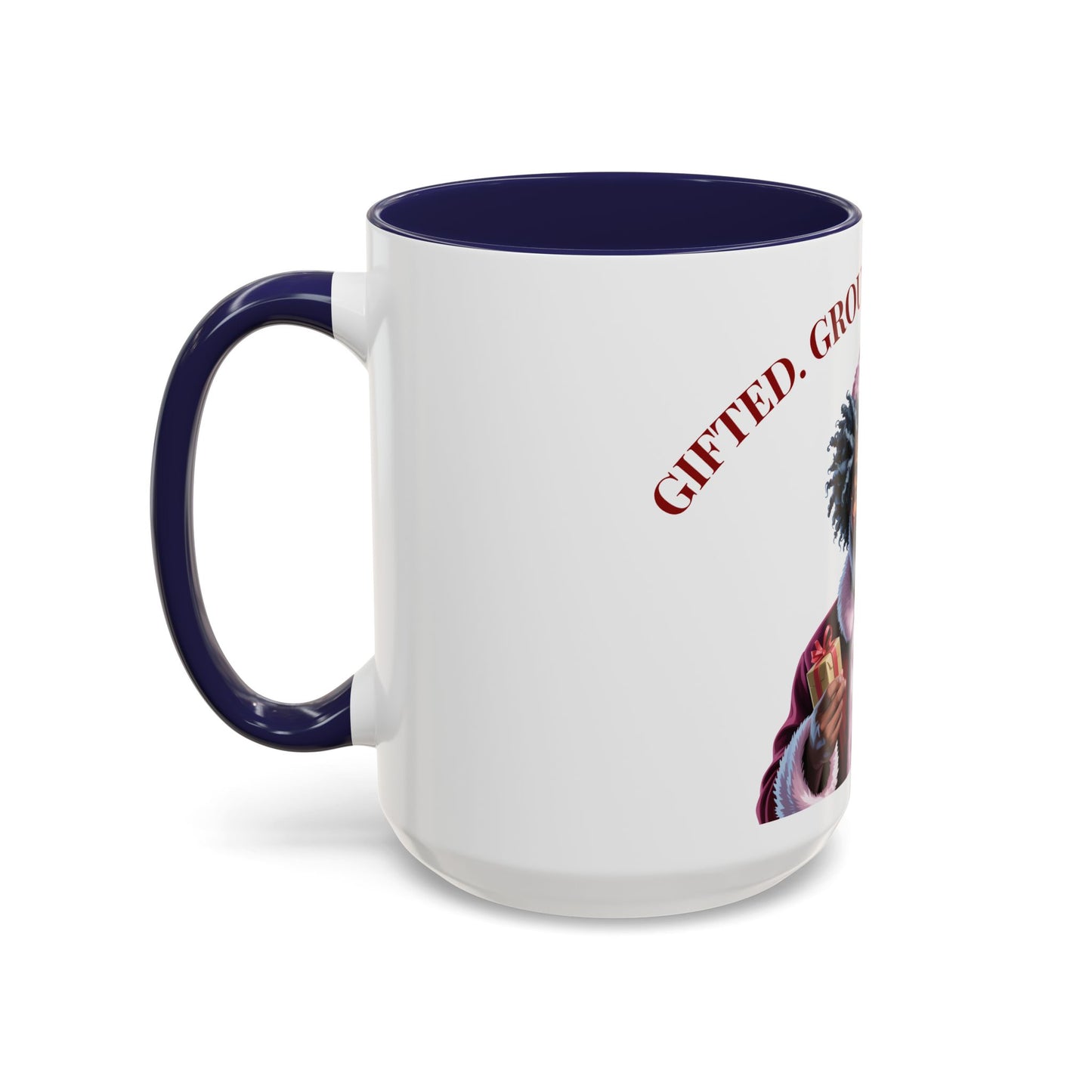 Festive Santa Coffee Mug - "Rooted. Grounded. Glorious."