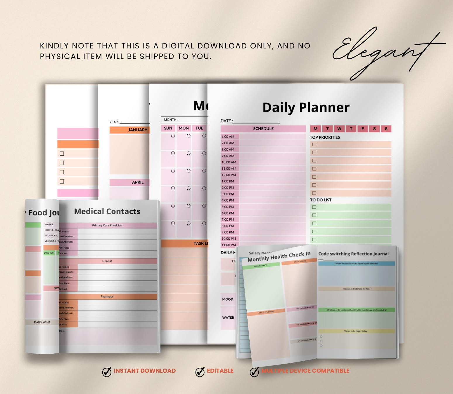 The Black Woman’s Corporate Survival & Thriving Planner | Empowerment & Success Digital Planner - Grown Black Glorious