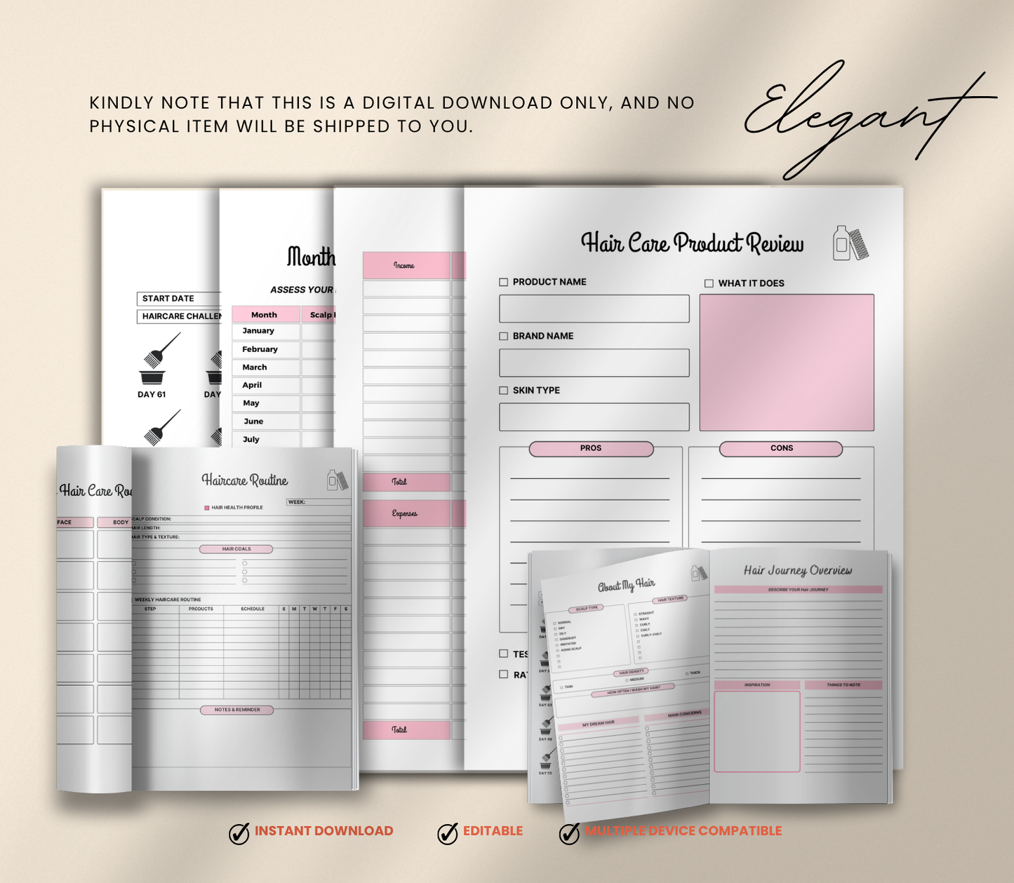 4C Hair Regimen Planner | Editable Canva Natural Hair Care Routine Tracker - Grown Black Glorious