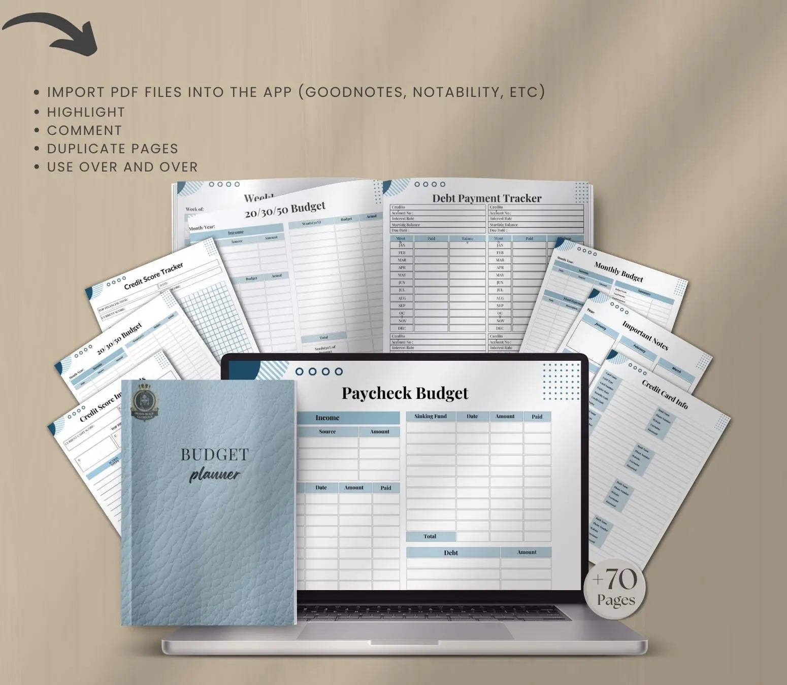 Budget Planner & Finance Tracker - Money Management Made Easy (Digital) Grown Black Glorious