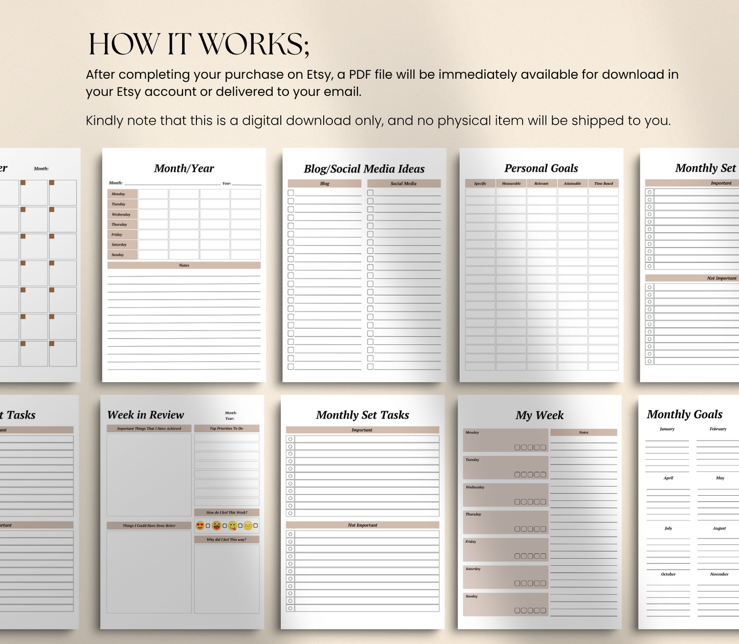 Side Hustle to Full-Time Business Planner | Editable Canva Entrepreneur Digital Planner - Grown Black Glorious