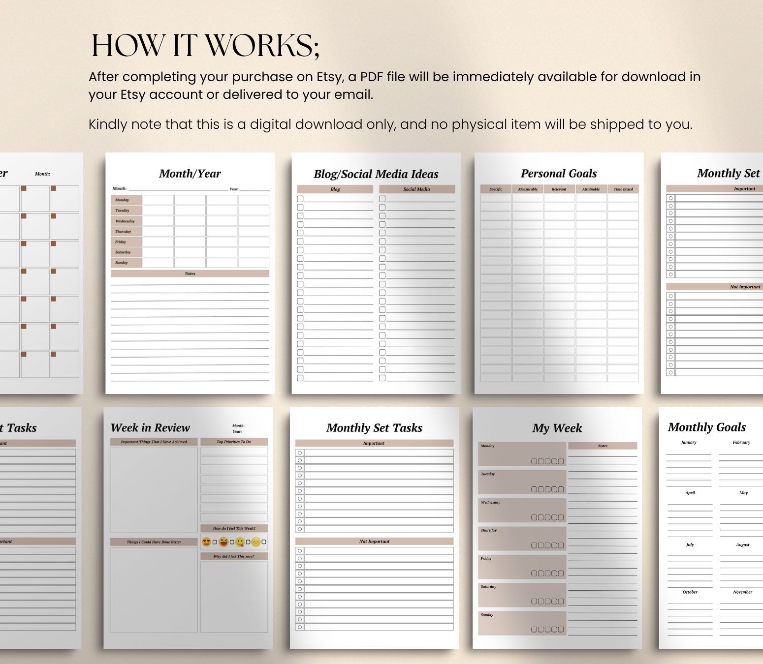 Side Hustle to Full-Time Business Planner | Editable Canva Entrepreneur Digital Planner - Grown Black Glorious