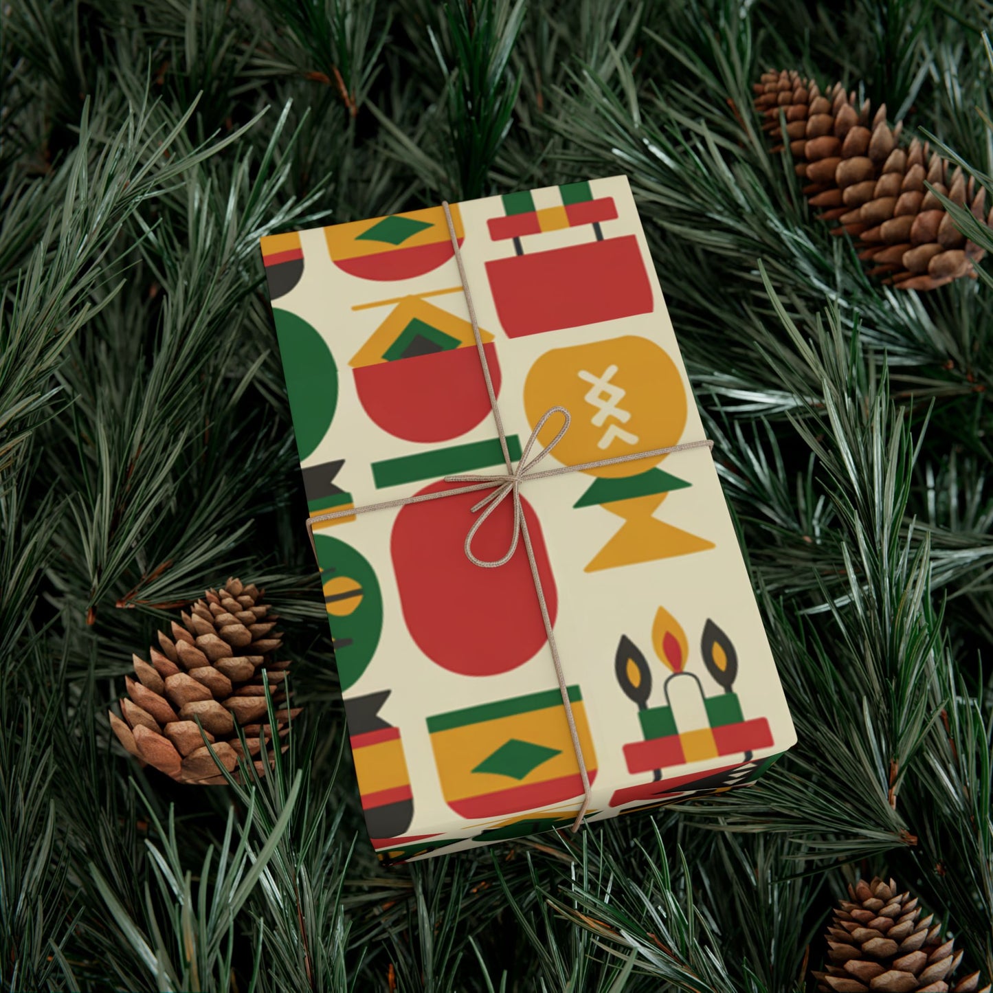 Happy Kwanzaa Afrocentric Wrapping Paper | Pan-African Holiday Gift Wrap | Black Culture Heritage Design | Eco-Friendly & Vibrant
