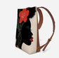 Black Woman Vegan Leather Backpack – Afrocentric Luxury Bag with Red Flower Art | Empowering Fashion for Modern Melanin Queens Grown Black Glorious