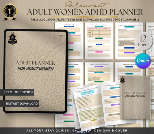 ADHD Planner for Black Women: Focus & Productivity Journal (Printable Digital Download) Ma boutique