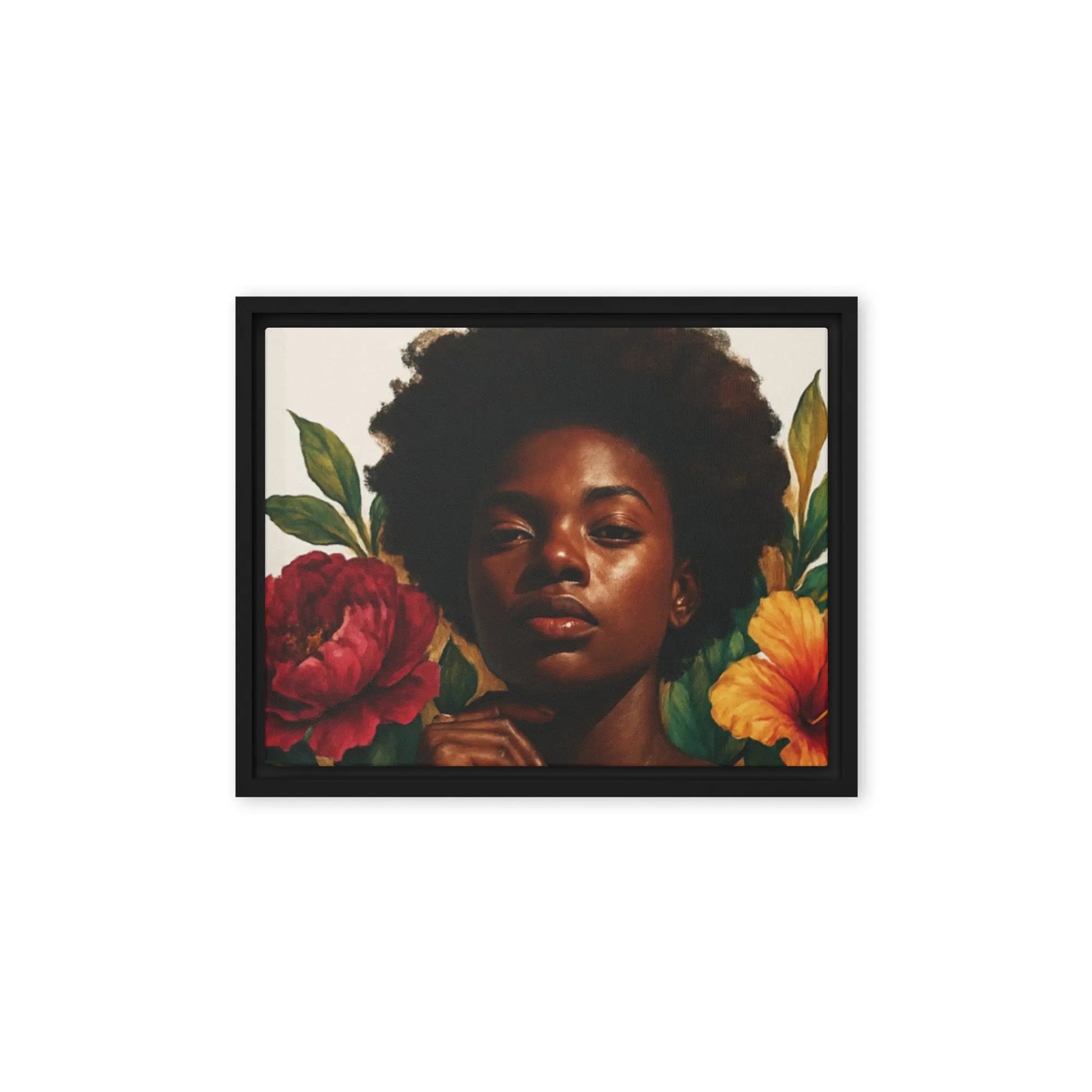 Framed Print Wall Art - Black Women Beauty