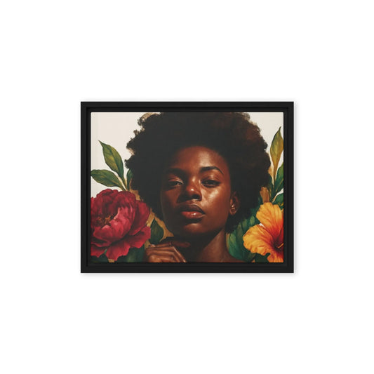 Framed Print Wall Art - Black Women Beauty