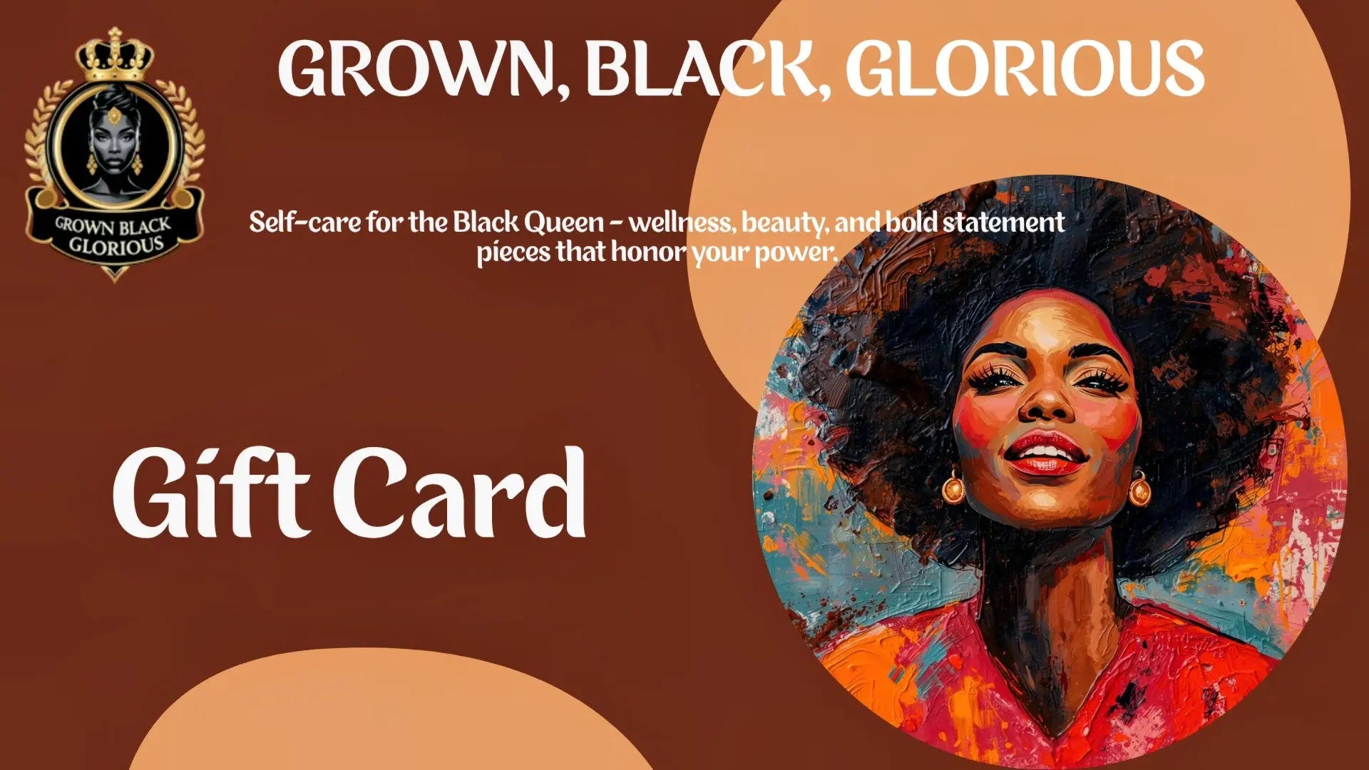 Black Women Gift Card - for the one who has been caring for everyone else. For Black Women Self-Care and Emotional Wellness